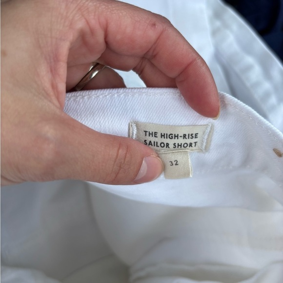 Madewell The High Rise Sailor Short White Size 32 - Picture 4 of 5